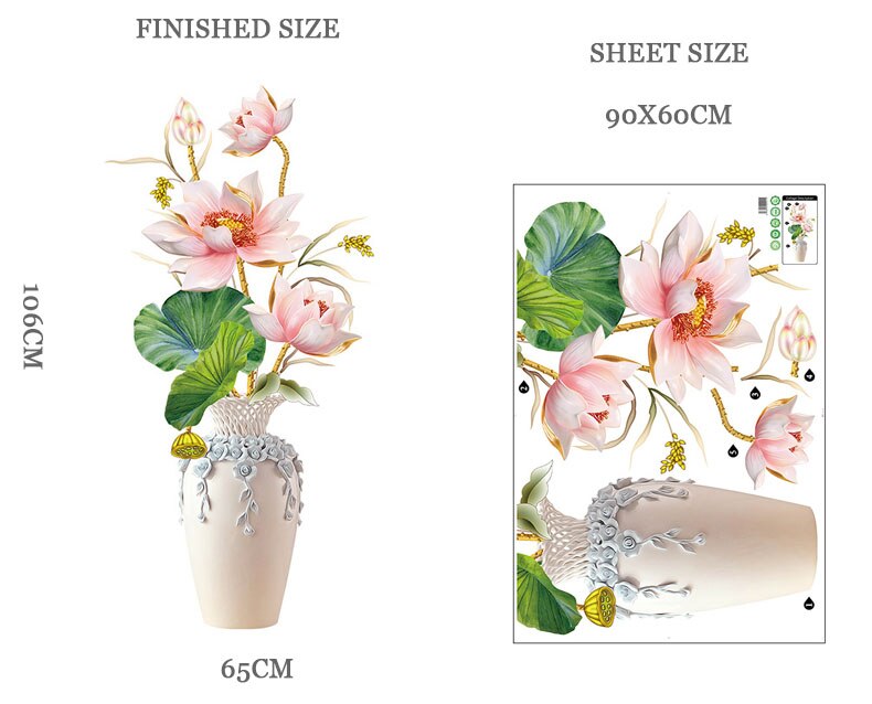 Sikunuo | 3D Peacock Flower Style Wall Sticker