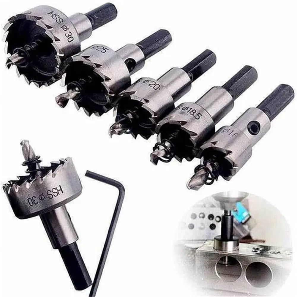 Sikunuo | High-Performance Carbide Core Drill Bit Set for Metal (5 Pieces)