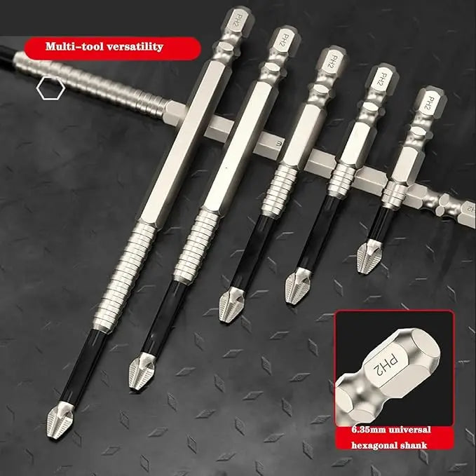 Sikunuo | Magnetic Bit Attachments – Non-Slip Phillips Bits for Cordless Drills