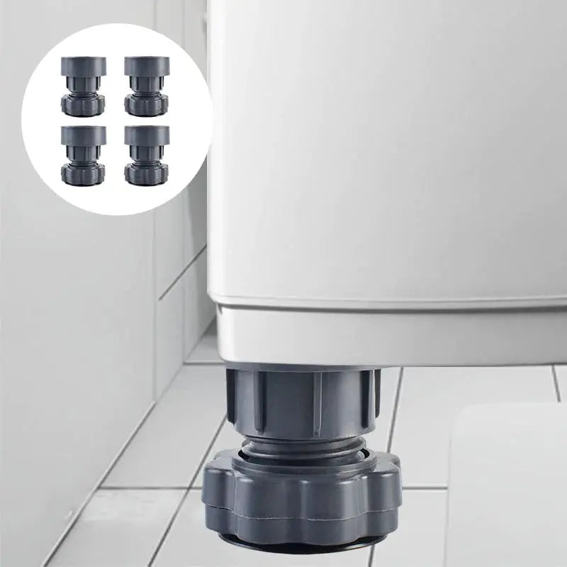 Sikunuo | Height Adjustable Washing Machine Feet – up to 94% less vibrations (Set of 4)