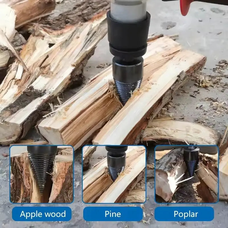 Sikunuo | Wood drill attachment – Efficient splitting attachment for firewood quickly and easily