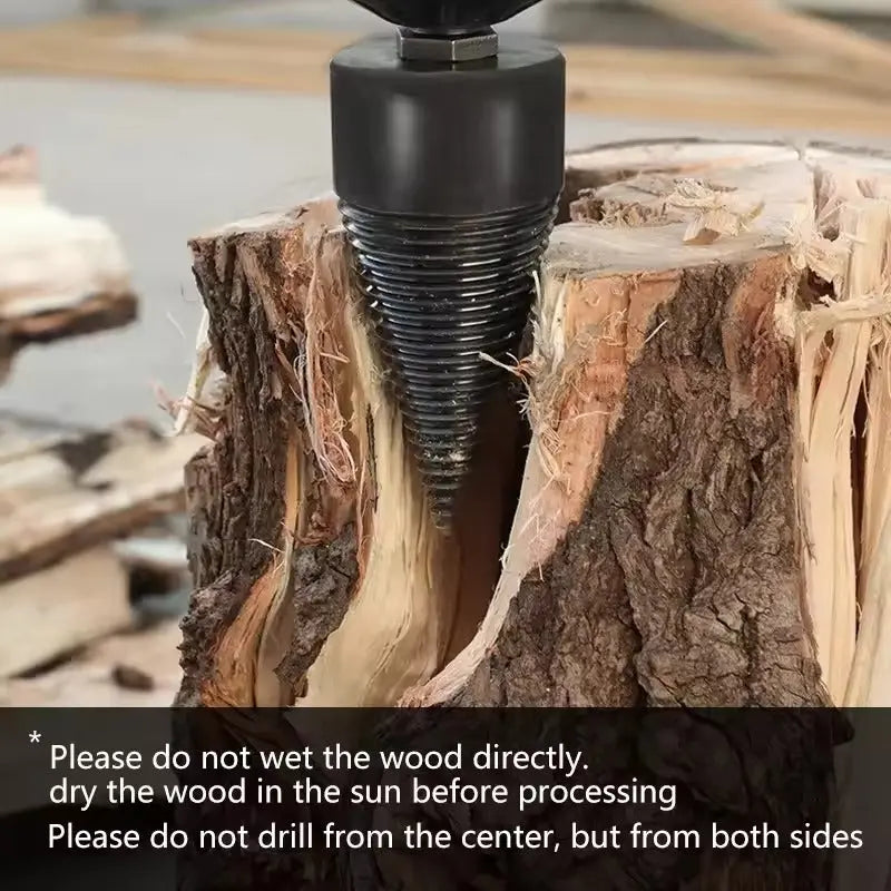 Sikunuo | Wood drill attachment – Efficient splitting attachment for firewood quickly and easily