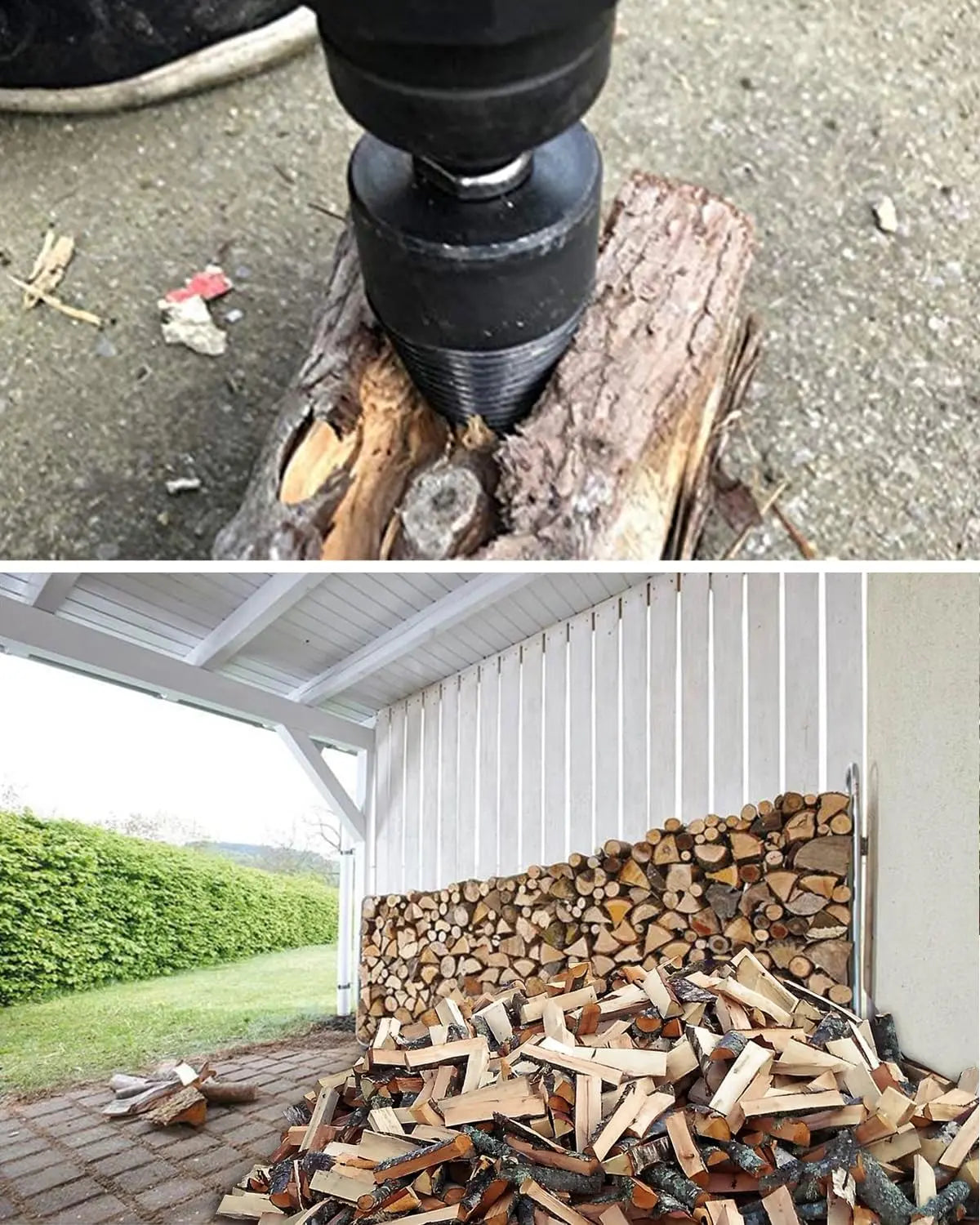 Sikunuo | Wood splitting drill set – Energy-saving splitting with drill