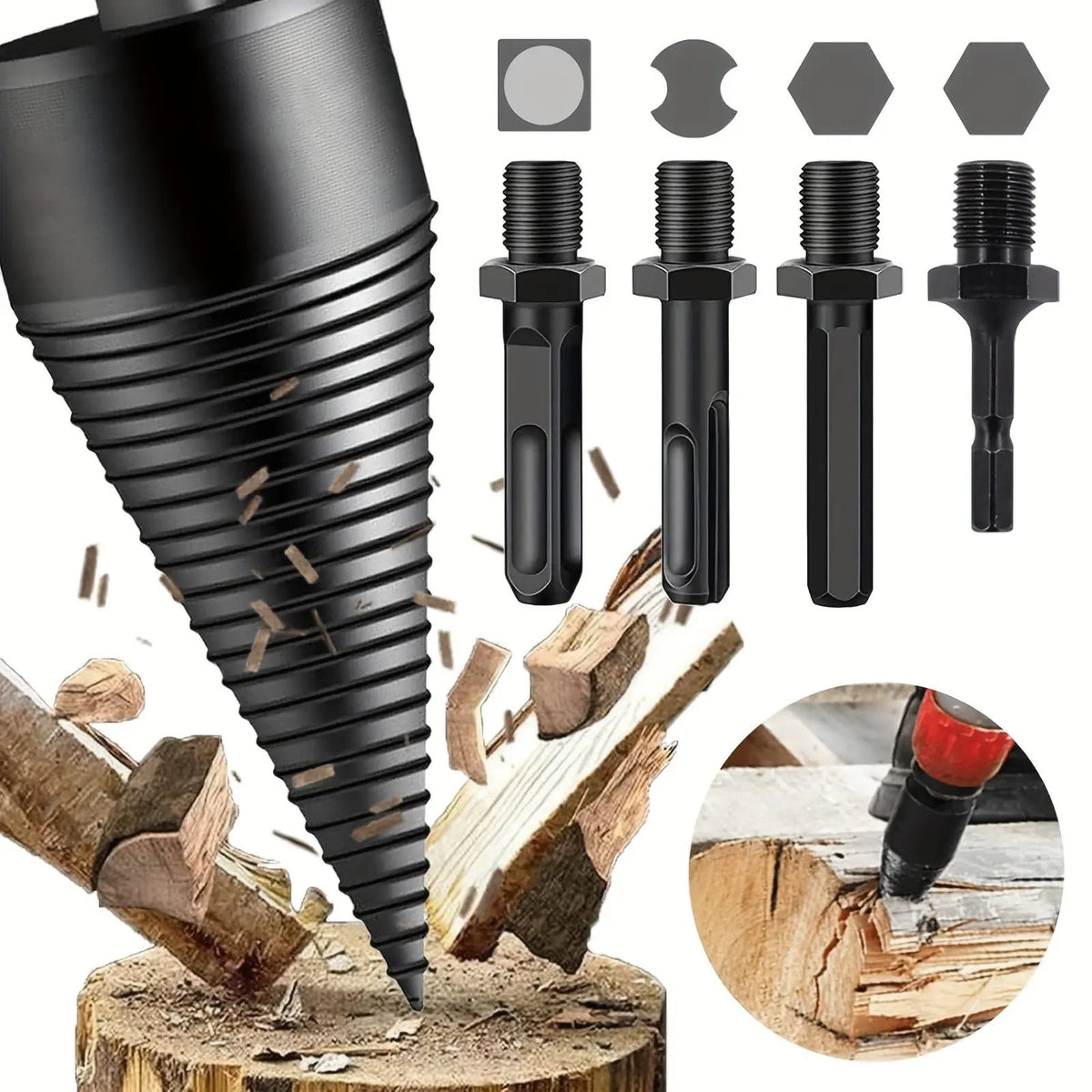Sikunuo | Wood splitting drill set – Energy-saving splitting with drill