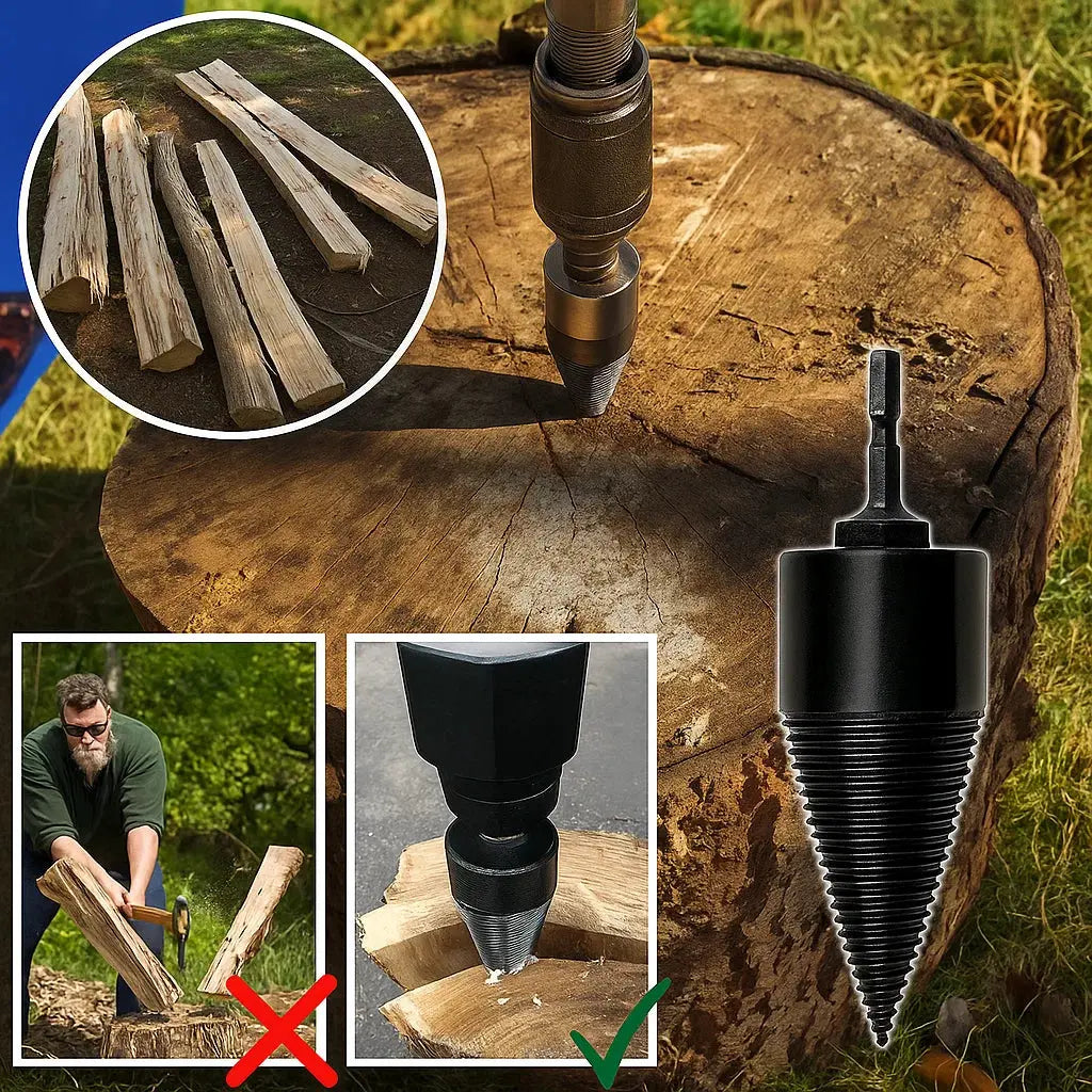 Sikunuo | Wood splitting drill set – Energy-saving splitting with drill