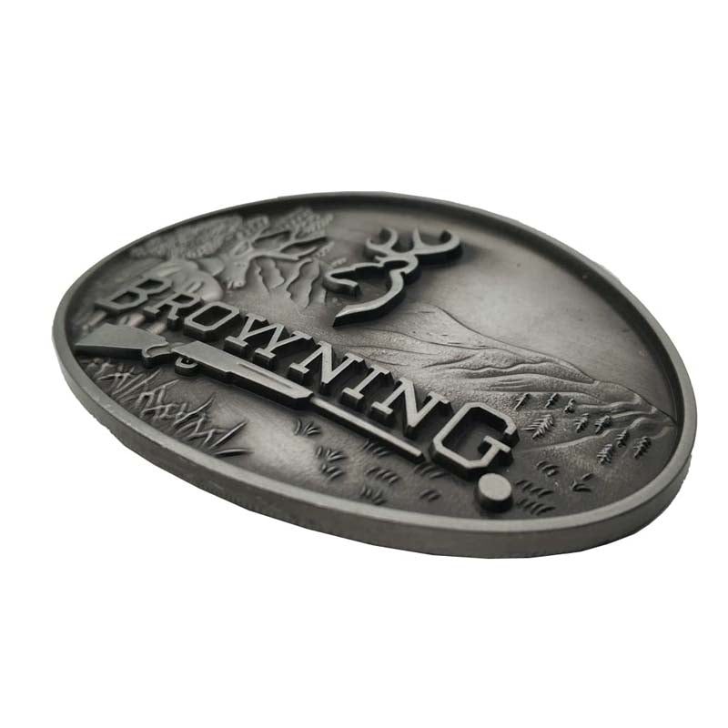 Hunting Elk Cowboy Belt Buckle