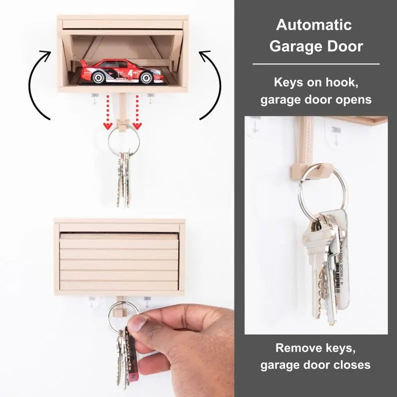 Sikunuo | Industrial Key Holder for Wall Mounting – 3D Printed Garage Look with Motion Effect