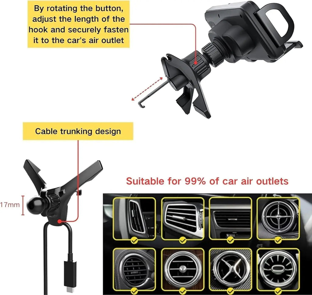 Sikunuo | Wireless Phone Holder for Car with Fast Charging