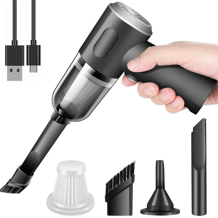 Sikunuo | Wireless 3-in-1 Mini Vacuum Cleaner – Vacuuming, Blowing & Brushing in one