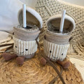 Sikunuo | Cute Happy Coffee Mug Holder Plush Bag