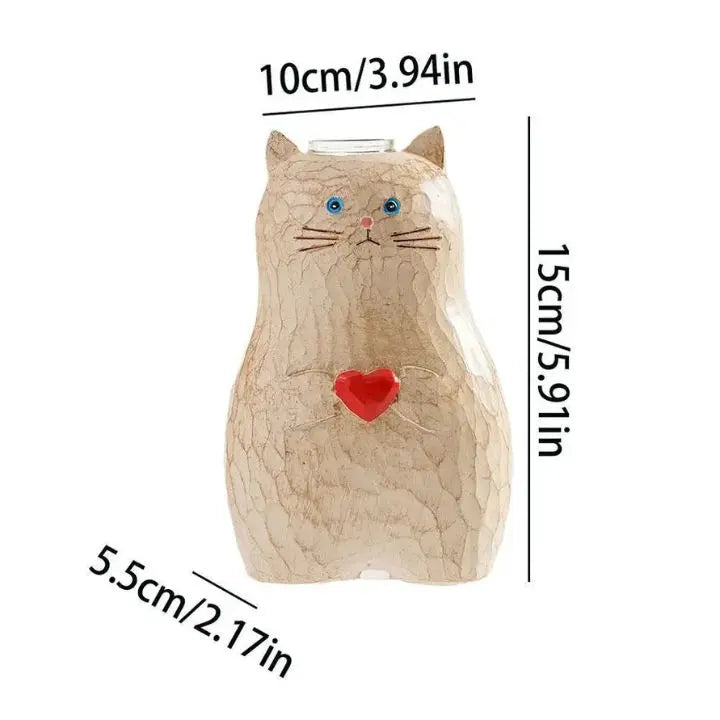 Sikunuo | Cat wooden vase – Decor & gift for cat lovers