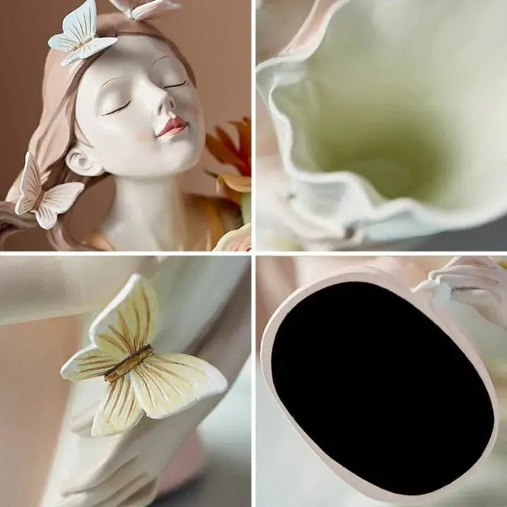 Sikunuo | Ceramic vase Butterfly girl – Elegant & modern flower vase