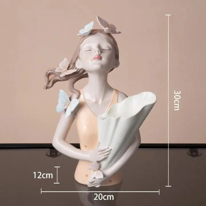 Sikunuo | Ceramic vase Butterfly girl – Elegant & modern flower vase