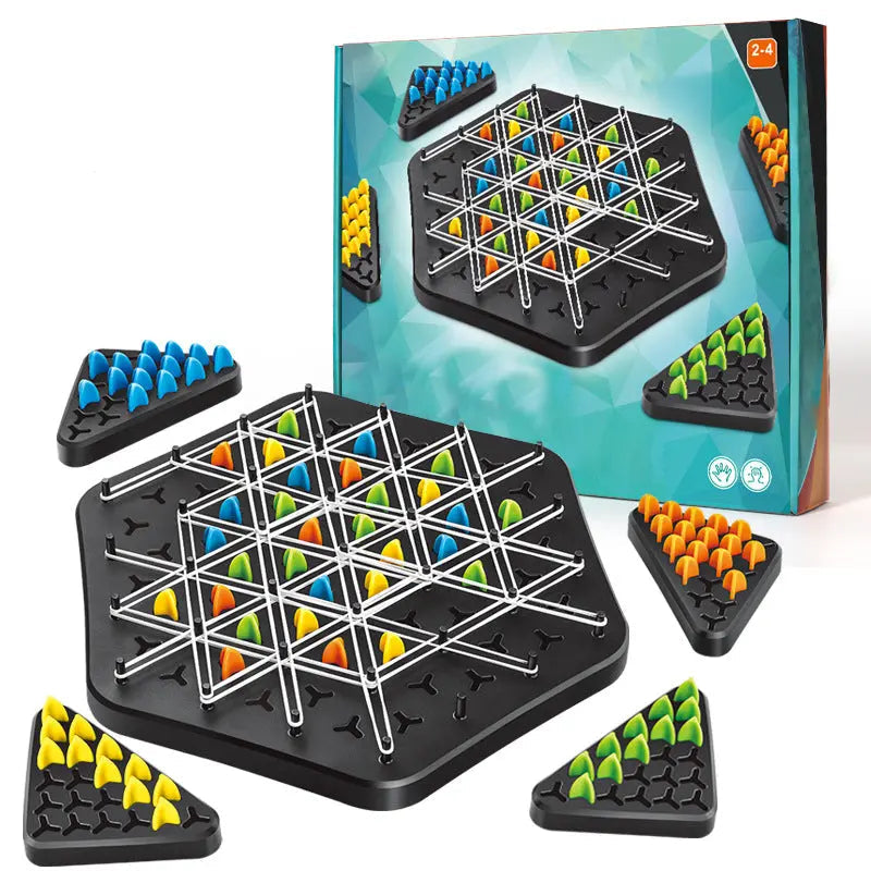 Sikunuo | Chain Triangle Strategy Game – elegant thinking game for 2–4 players