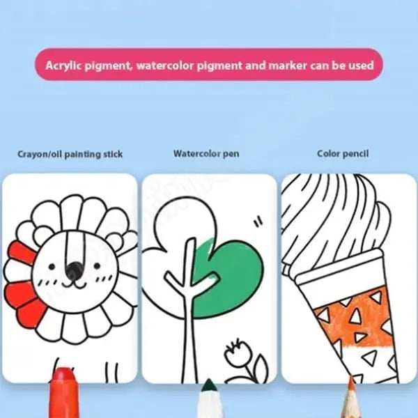 Sikunuo | Children's Creative Stencil Roller – Reusable Art Sticker Set for Kids
