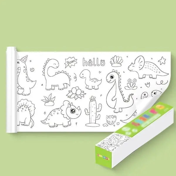 Sikunuo | Children's Creative Stencil Roller – Reusable Art Sticker Set for Kids