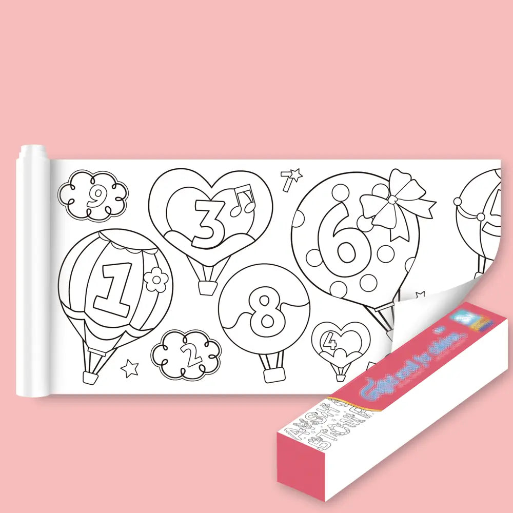 Sikunuo | Children's Creative Stencil Roller – Reusable Art Sticker Set for Kids
