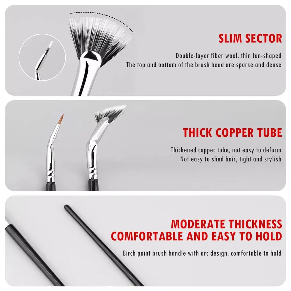 Sikunuo |  I Folding Eyelash Brush with Angled Head – Perfect for Hectic Mornings