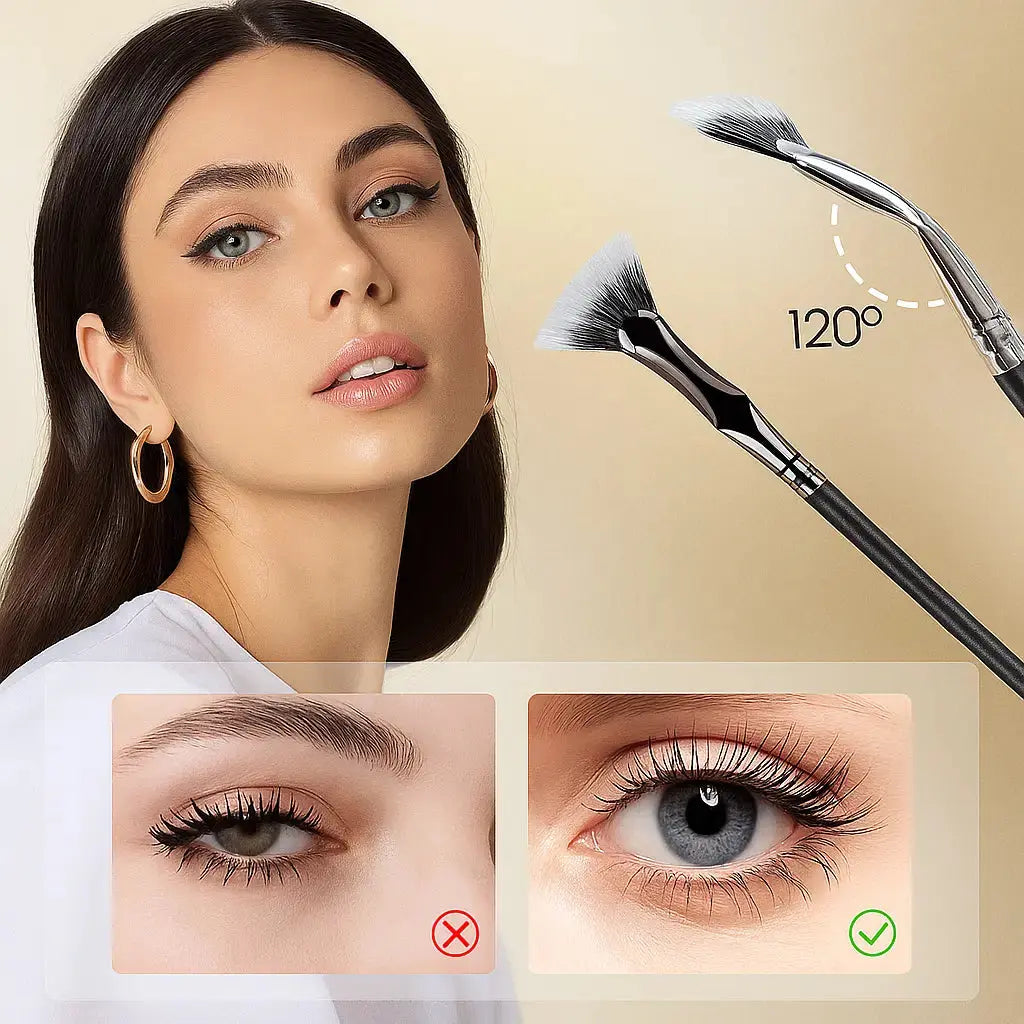 Sikunuo |  I Folding Eyelash Brush with Angled Head – Perfect for Hectic Mornings