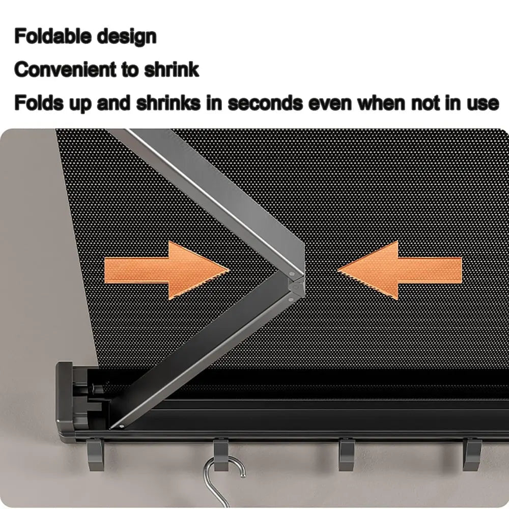 Sikunuo | Foldable wall shelf for laundry – space-saving with double drying area