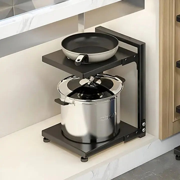 Sikunuo | Cookware Organizer – Adjustable Holder for Pots & Pans