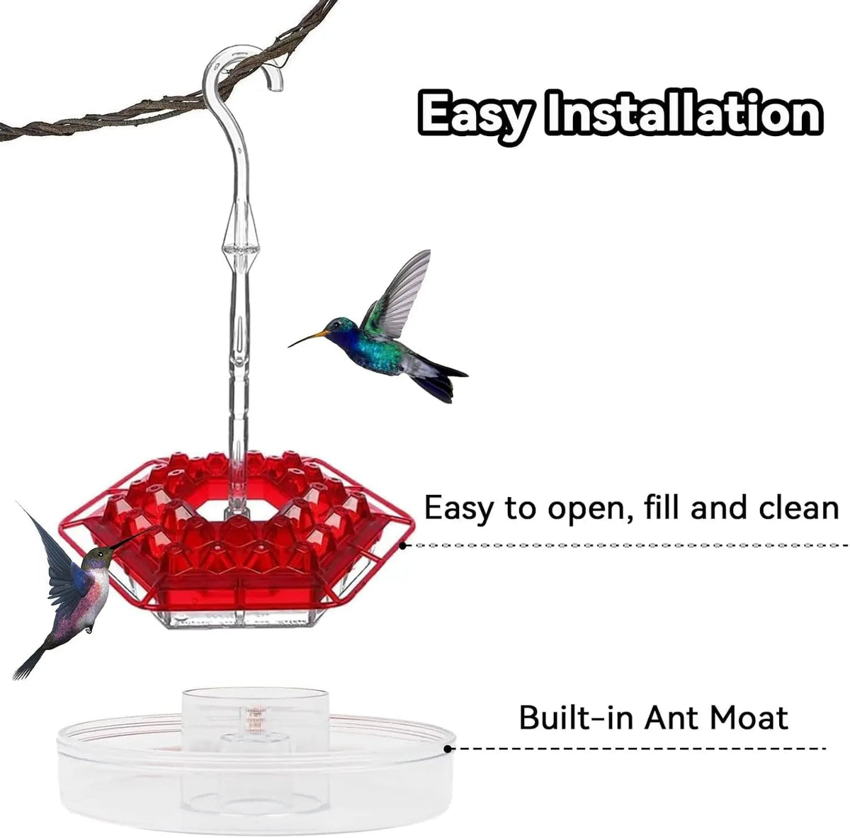 Sikunuo | Kolibri Feeder to Hang – For a Lively Garden Full of Color and Life
