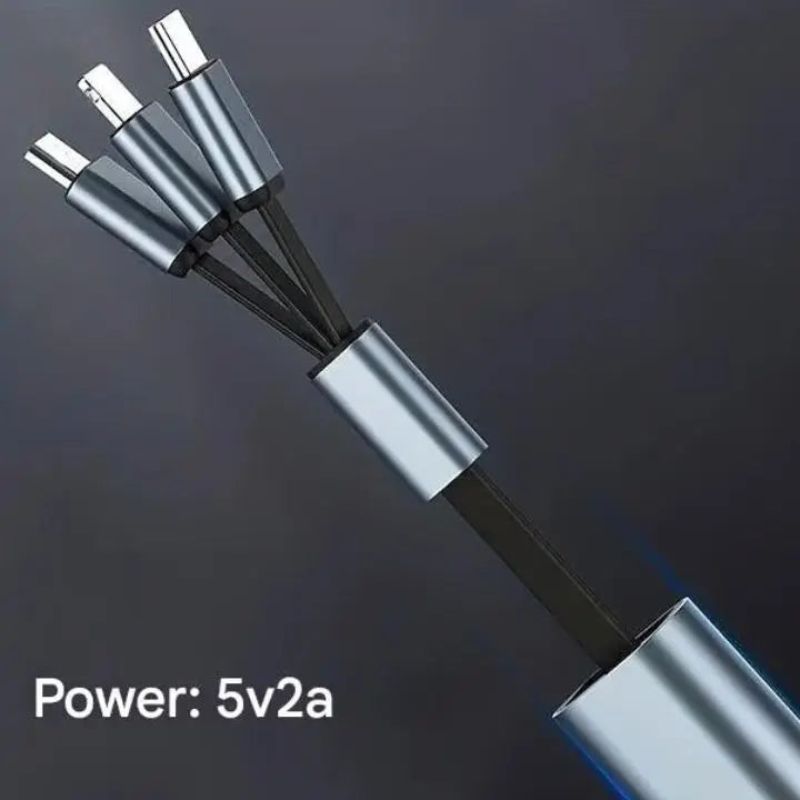 Sikunuo | Compact 3-in-1 Fast Charging Cable with Lightning, Micro, and Type-C Connector