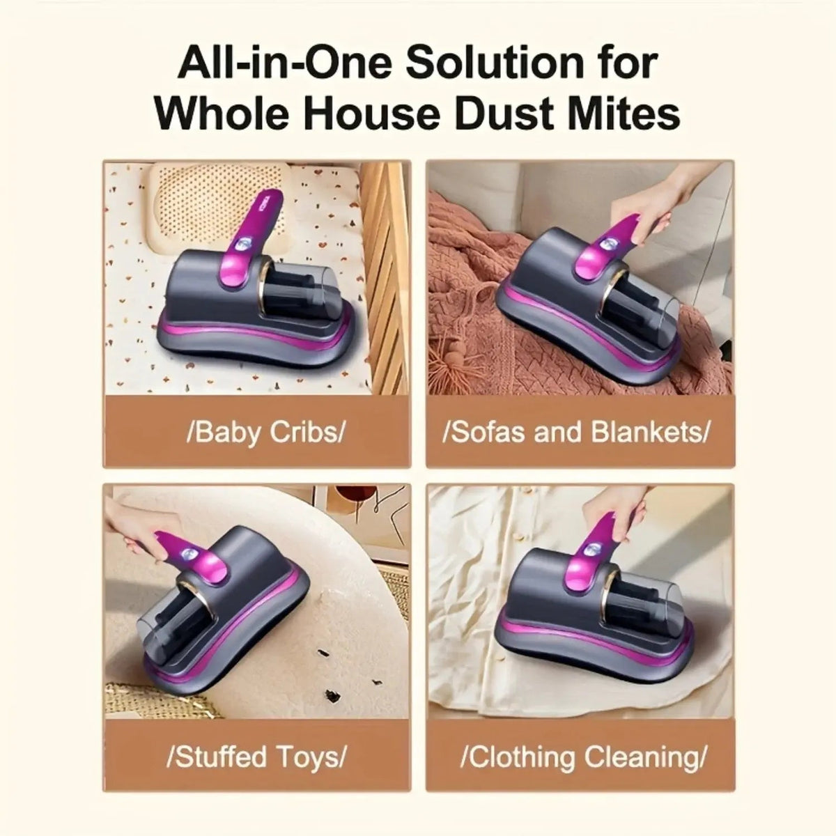 Sikunuo | Powerful cordless vacuum cleaner for furniture and mattresses
