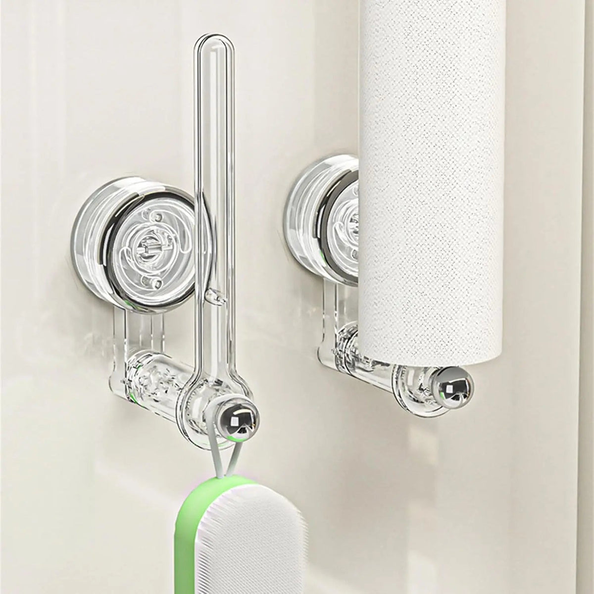 Sikunuo | Kitchen roll holder with vacuum suction cup – Drill-free & reusable