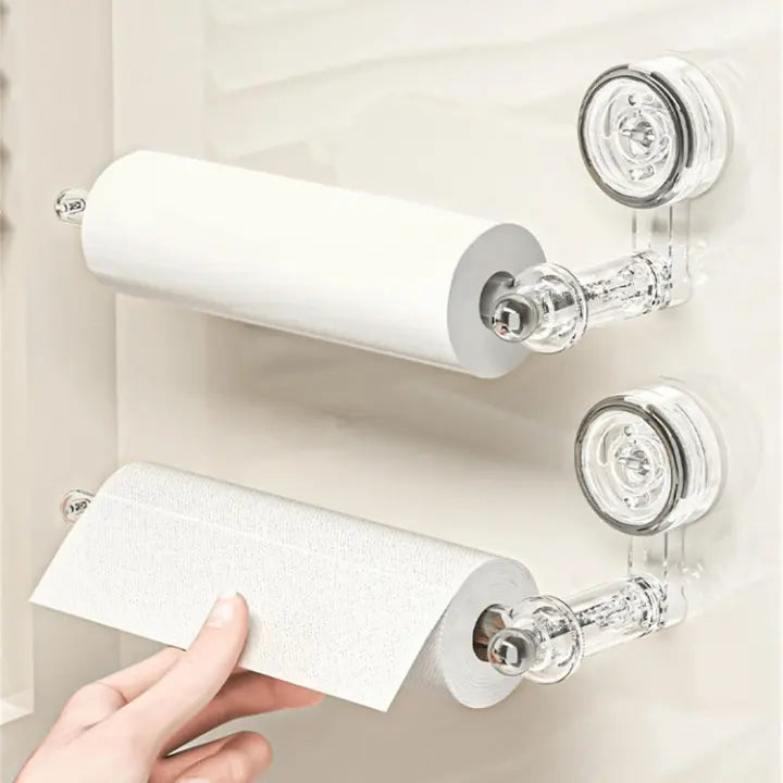 Sikunuo | Kitchen roll holder with vacuum suction cup – Drill-free & reusable