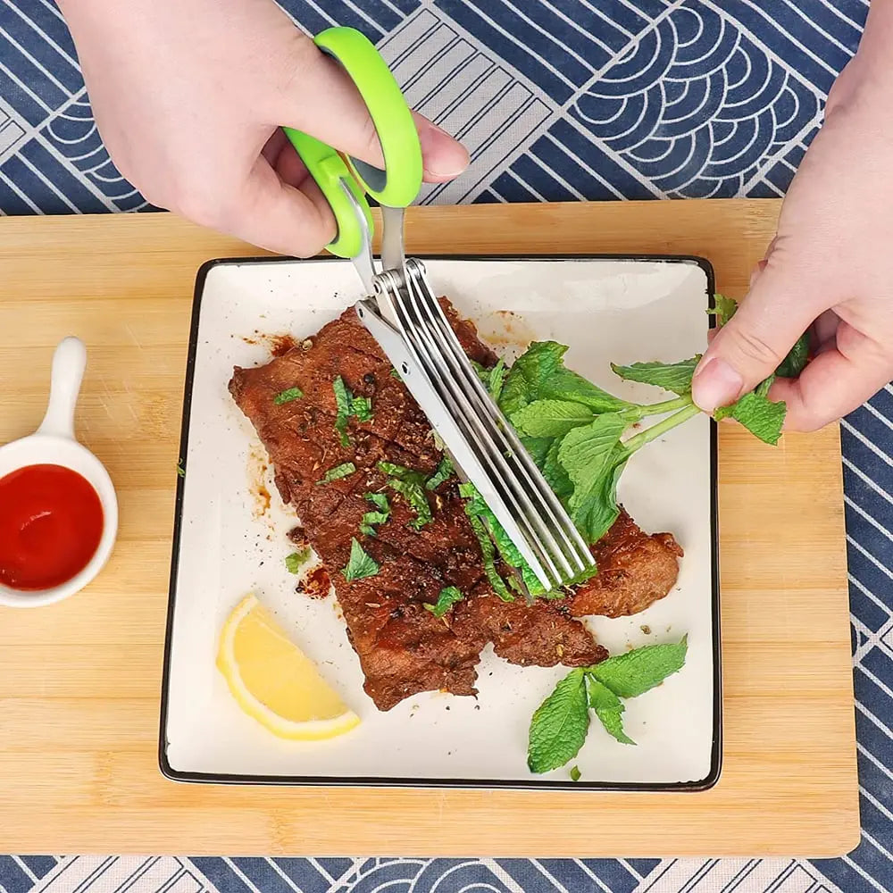 Sikunuo | Kitchen scissors with 5 blades – Saves time & replaces tedious chopping