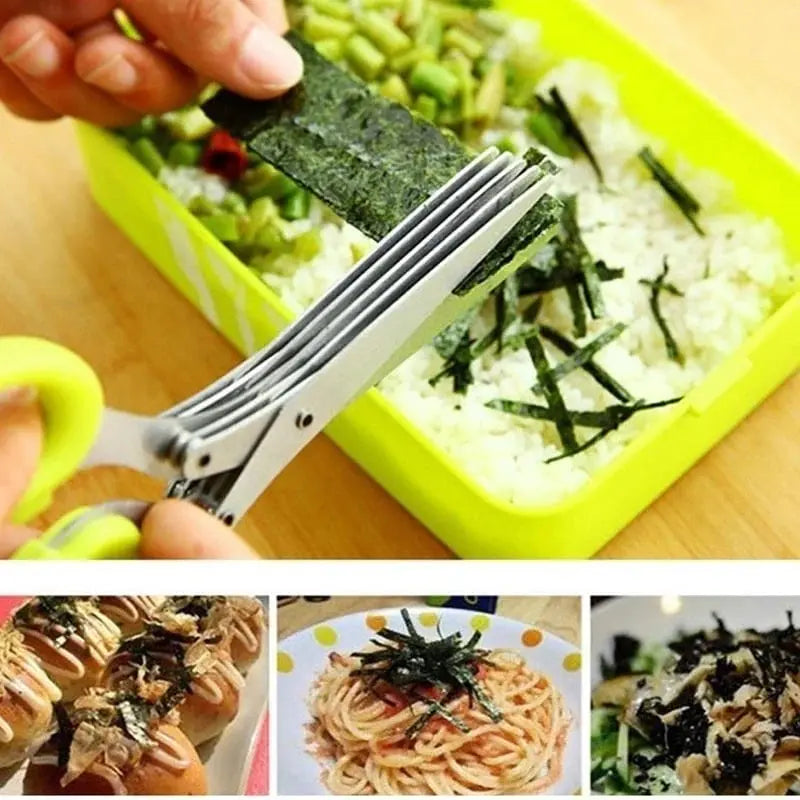 Sikunuo | Kitchen scissors with 5 blades – Saves time & replaces tedious chopping