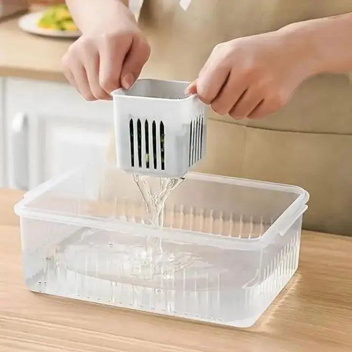 Sikunuo | Refrigerator Storage Box – 4-in-1 Organizer for Food