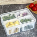 Sikunuo | Refrigerator Storage Box – 4-in-1 Organizer for Food