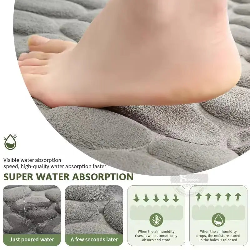 Sikunuo | Cozy soft bath mat – quick water absorption & non-slip