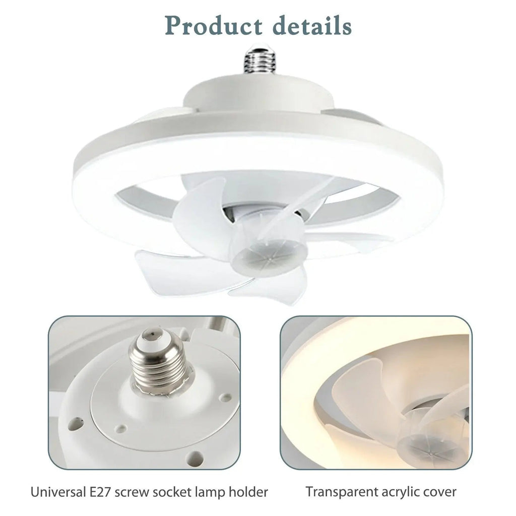 Sikunuo | LED ceiling fan with remote control – Quiet & Stylish Cooling