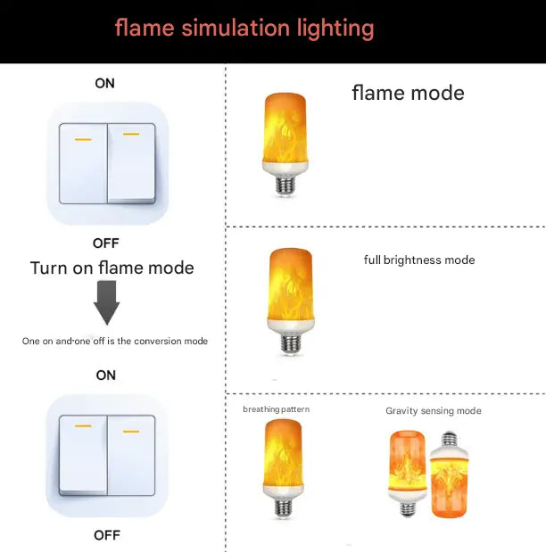 Sikunuo | LED flame light with gravitational effect – Realistic fire glow