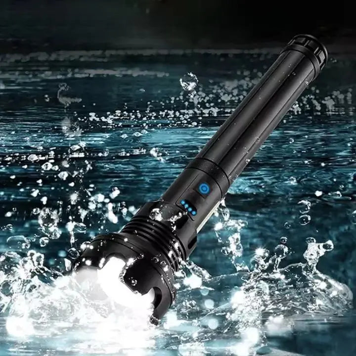 Sikunuo | LED flashlight with laser – rechargeable & robust