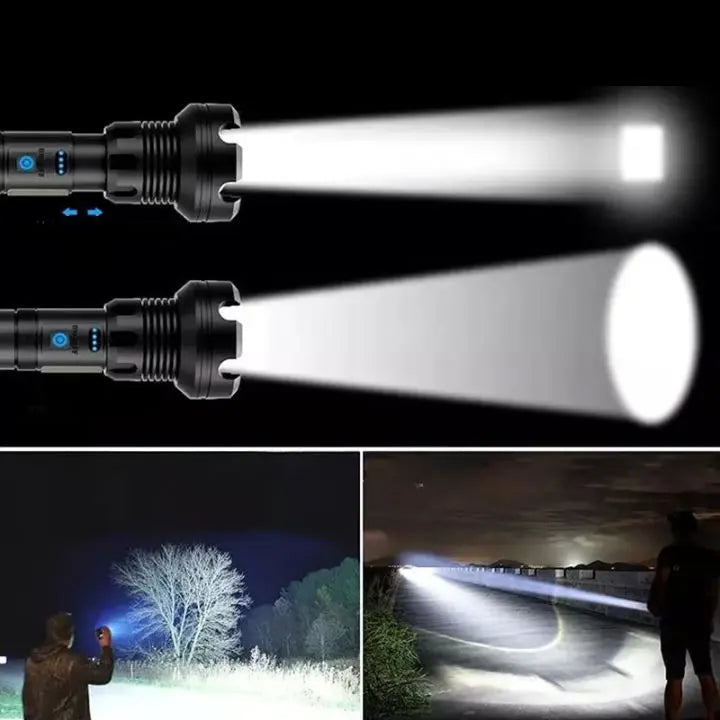 Sikunuo | LED flashlight with laser – rechargeable & robust