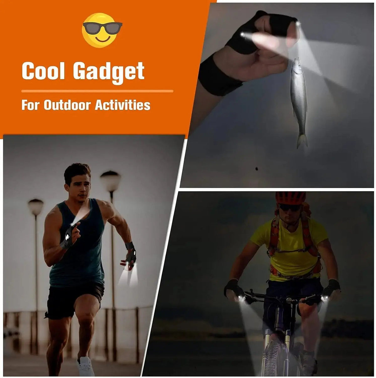 Sikunuo | LED Flashlight Gloves – Hands-Free Light for Any Task