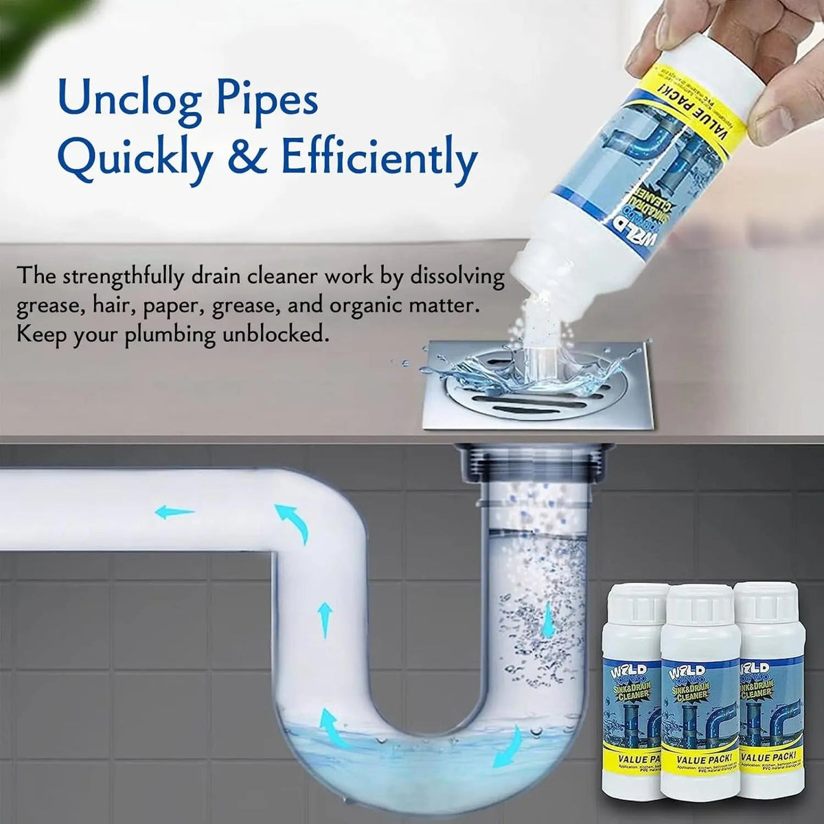 Sikunuo | Powerful drain cleaner against stubborn blockages