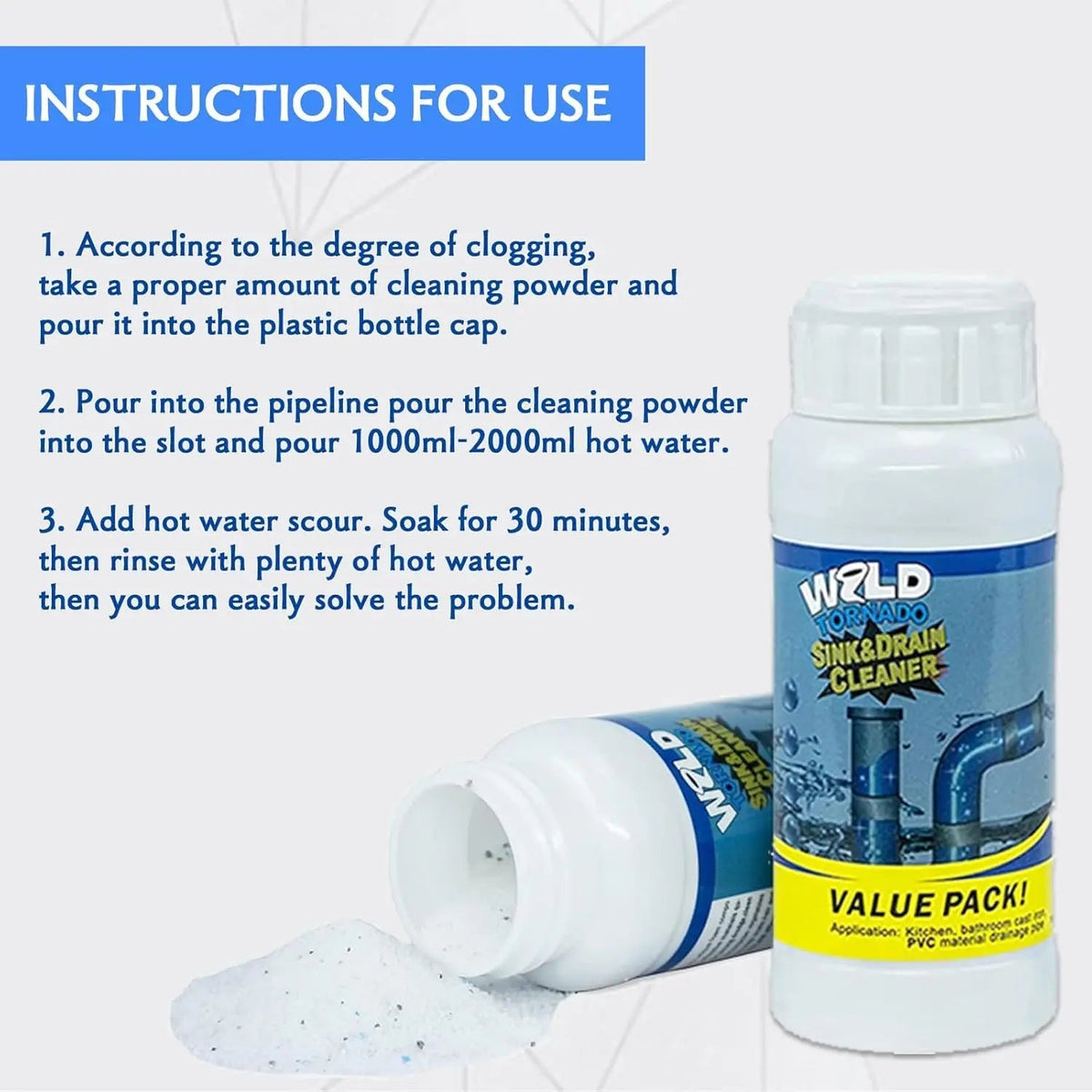 Sikunuo | Powerful drain cleaner against stubborn blockages