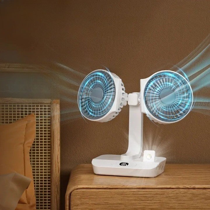 Sikunuo | Lightweight Double Blades Rechargeable Travel Camp Cooler Fan