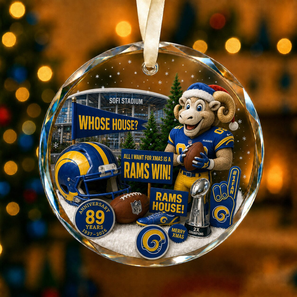 Football Team Acrylic Christmas Ornament