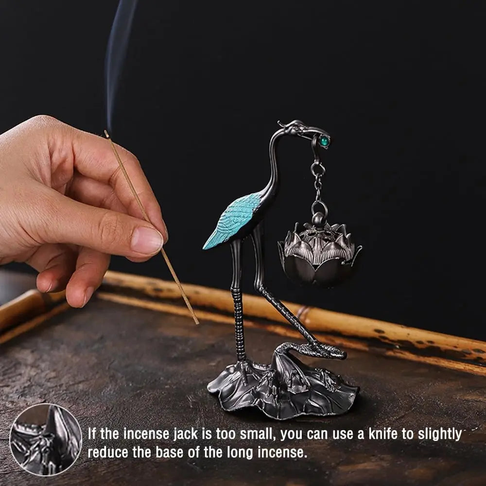 Sikunuo | Lotus-Crane Decor & Aroma Diffuser – For relaxed senses & warm atmosphere