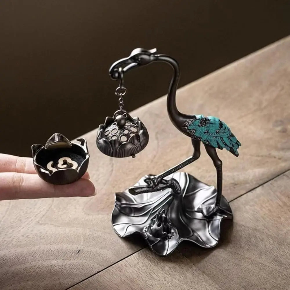 Sikunuo | Lotus-Crane Decor & Aroma Diffuser – For relaxed senses & warm atmosphere
