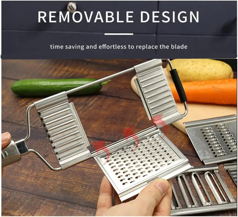 Sikunuo | Multi-purpose vegetable slicer with interchangeable blades – Cut quickly & evenly