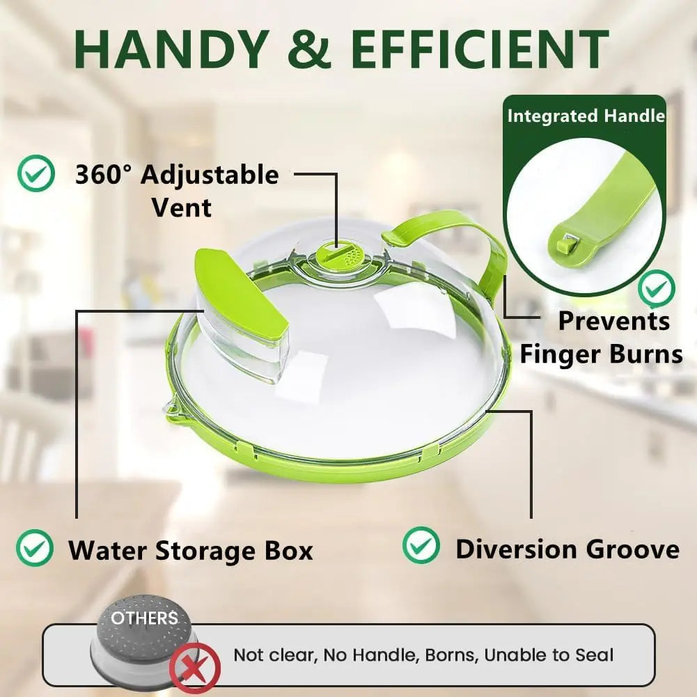 Sikunuo | Microwave steam cover with built-in damper for faster, cleaner heating