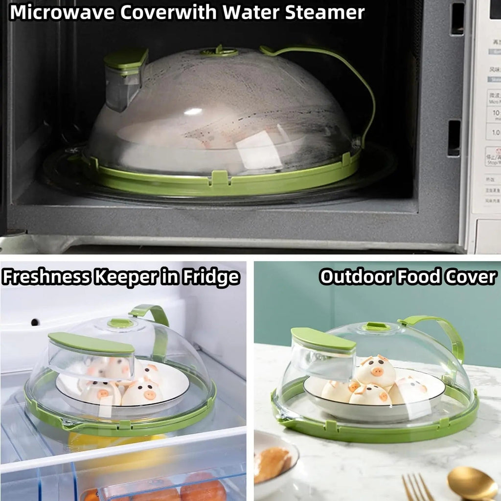 Sikunuo | Microwave steam cover with built-in damper for faster, cleaner heating