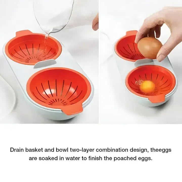 Sikunuo | 2+2 Microwave Egg Poacher